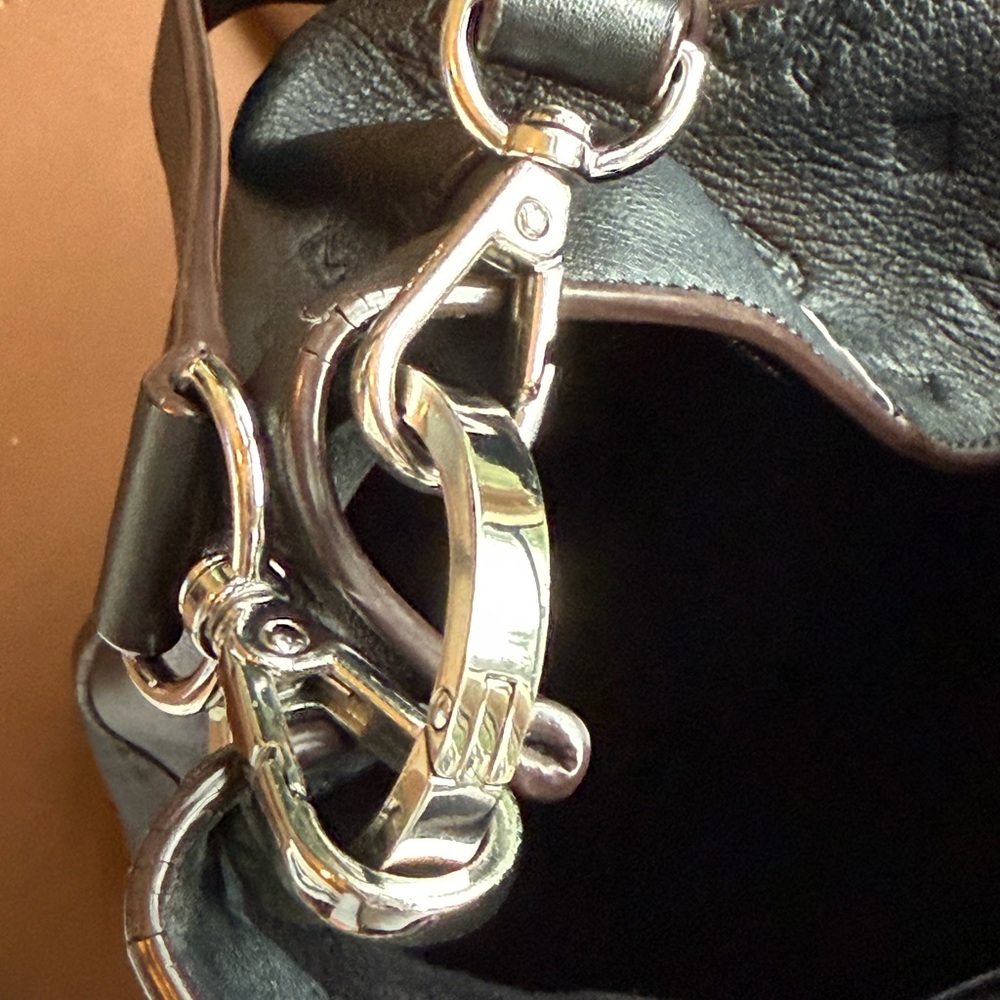 MCM Black Leather Crossbody Bag with Cream Accent - Picture 11 of 17